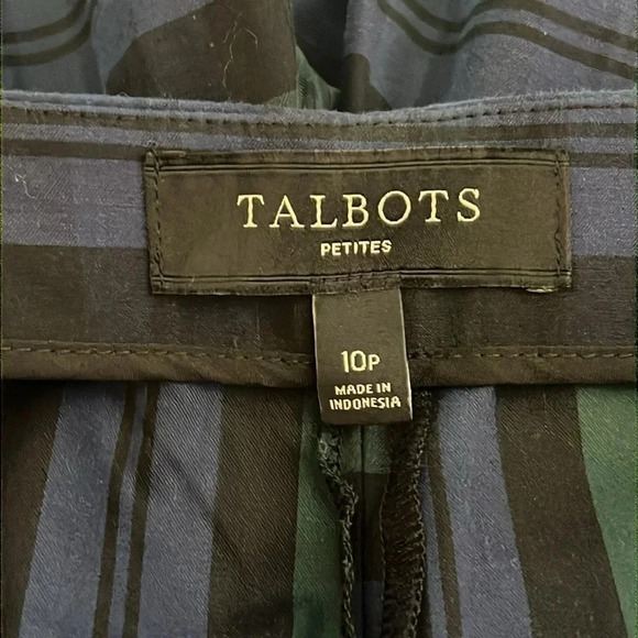 Talbots | Cotton Tartan plaid crop/ankle pants side zip women’s size 10P petite - Picture 5 of 7